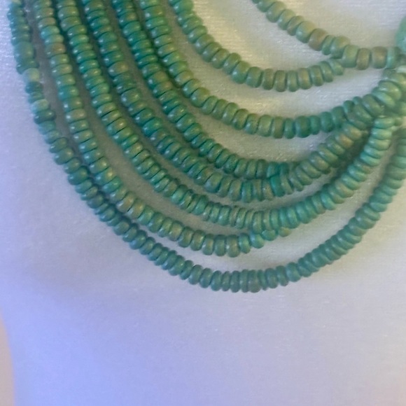 Vintage Turquoise Bead Faux Skin Necklace - Picture 5 of 10